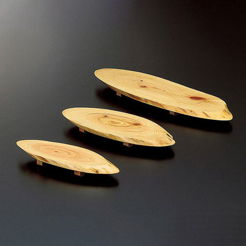 ヤマコー 用美 業務用 檜・足付年輪皿・白木 小 yamaco32182