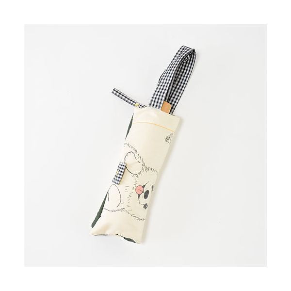 三国 MKN 55cm耐風楽ミニ傘 吸水トートバッグ袋付 ポメラニアン カーキ S2913509