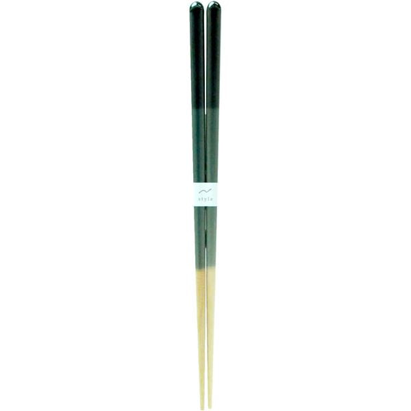 【5個セット】 アオバ 抗菌食洗箸 木の実 23cm 青