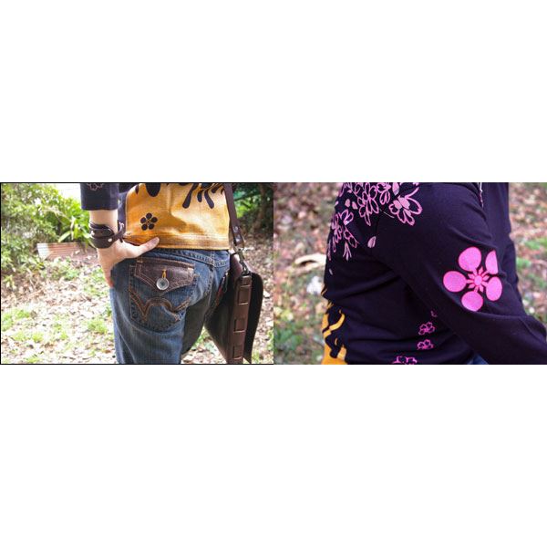 傾奇者・前田慶次 長Tシャツ 楽 S 黒