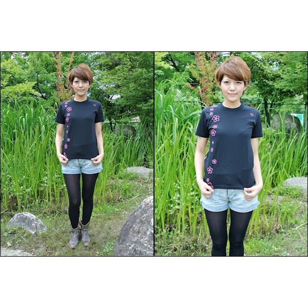 戦国武将Tシャツ 【前田慶次】 Lサイズ 半袖 綿100% ブラック(黒) 〔Uネック おもしろ〕