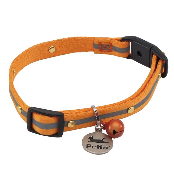 (まとめ)CAT COLLAR ラインカラー オレンジ【×3セット】 (猫用品/首輪)