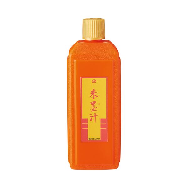 (まとめ)開明 朱墨汁 400mL BO8010【×5セット】