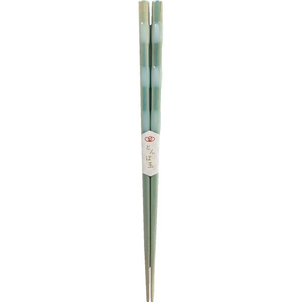 【5個セット】 アオバ 食洗箸 とんぼ玉 アクア 23cm 水色