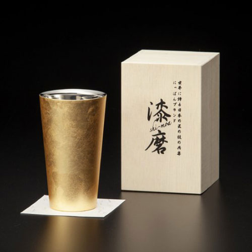 ウチキ 漆磨 漆塗りカップ 箔衣(はくごろも) ストレートカップ (二重構造) SCW-L801