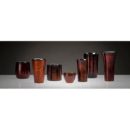 ウチキ 漆磨 漆塗りカップ 白檀(びゃくだん) ピルスナーカップ 黒(二重構造) SCW-P501