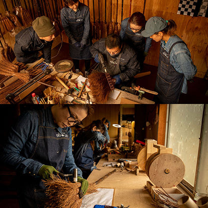 深海産業 BroomCraft 国産 棕櫚箒(シュロほうき) 5玉 SY-001