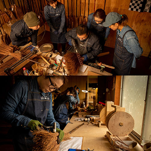 【3セット】 深海産業 BroomCraft 国産 柿渋はりみ塵取り(チリトリ) 卓上型・大 TI-001X3