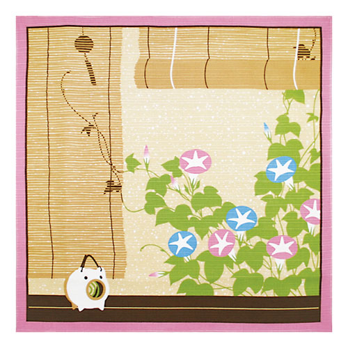 【5枚セット】 ヤマコー てまひま工房 花景色 小風呂敷 夏 yamaco88080X5