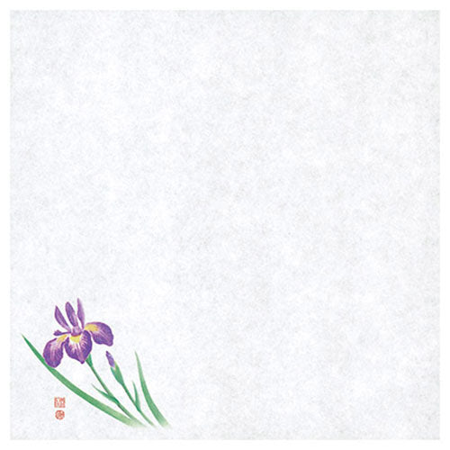 ヤマコー 用美 業務用 4寸御所の花 耐油天紙 菖蒲 (100枚入) yamaco65818