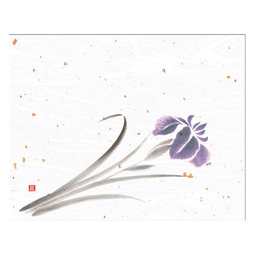 ヤマコー 用美 業務用 4x5寸花風情 菖蒲 (100枚入) yamaco65968
