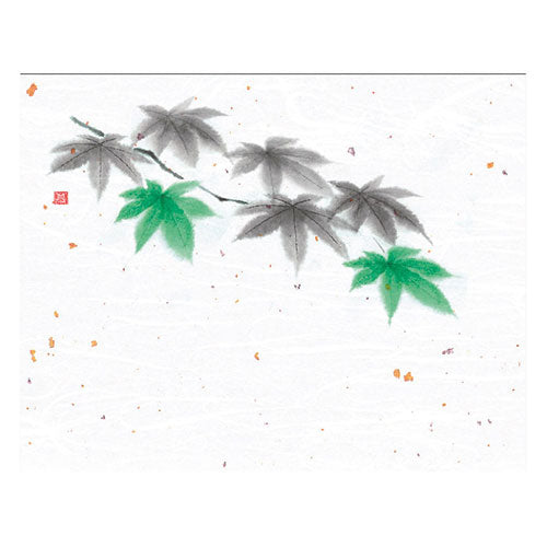 ヤマコー 用美 業務用 4x5寸花風情 青もみじ (100枚入) yamaco65969