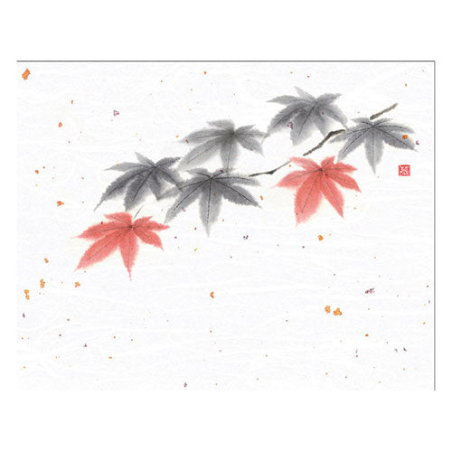 ヤマコー 用美 業務用 4x5寸花風情 赤もみじ (100枚入) yamaco65972