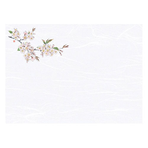 ヤマコー 用美 業務用 尺3雲竜和紙懐石まっと 花彩(はなさい) 桜 (100枚入) yamaco66429