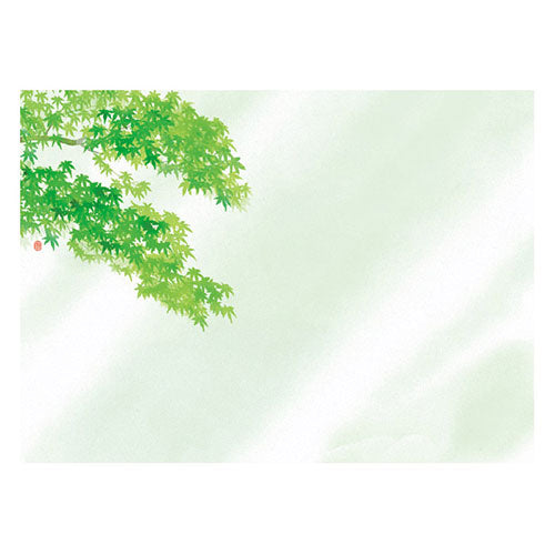ヤマコー 用美 業務用 尺3四季彩まっと 花雅(はなみやび) 青もみじ (100枚入) yamaco66452