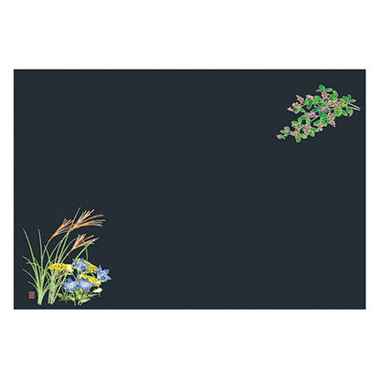 ヤマコー 用美 業務用 尺3抗菌四季彩まっと 幽玄の華 秋草 (50枚入) yamaco66770