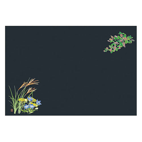 ヤマコー 用美 業務用 尺3抗菌四季彩まっと 幽玄の華 秋草 (50枚入) yamaco66770