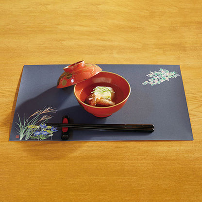 ヤマコー 用美 業務用 尺3抗菌四季彩まっと 幽玄の華 秋草 (50枚入) yamaco66770