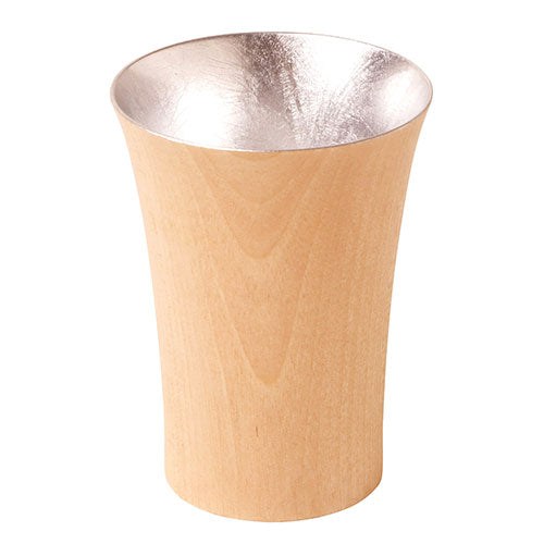 ヤマコー てまひま工房 WOOD CUP 水目桜のウッドカップ シルバー yamaco78432