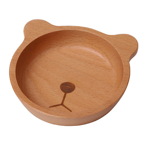 ヤマコー てまひま工房 アニマル小皿 かわいい動物型の木製プレート animal plate くま yamaco78681