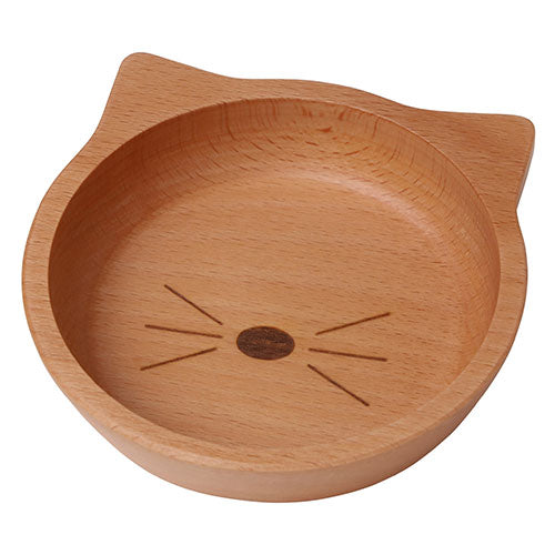 ヤマコー てまひま工房 アニマル小皿 かわいい動物型の木製プレート animal plate ねこ yamaco78682