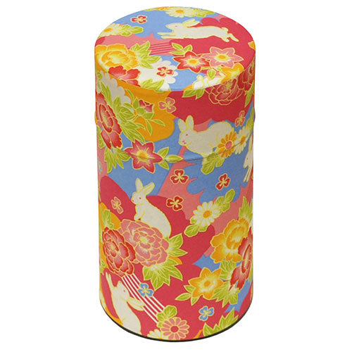 ヤマコー てまひま工房 お茶缶 ぽッ・かん 花うさぎ L yamaco79202