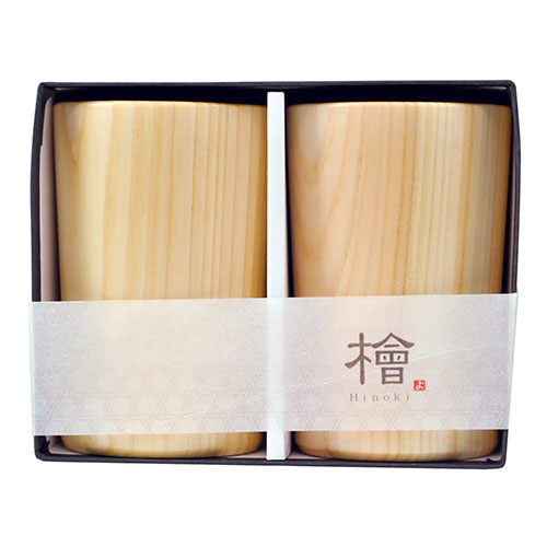 ヤマコー てまひま工房 粋 ひのきビールグラス2Pセット yamaco89096