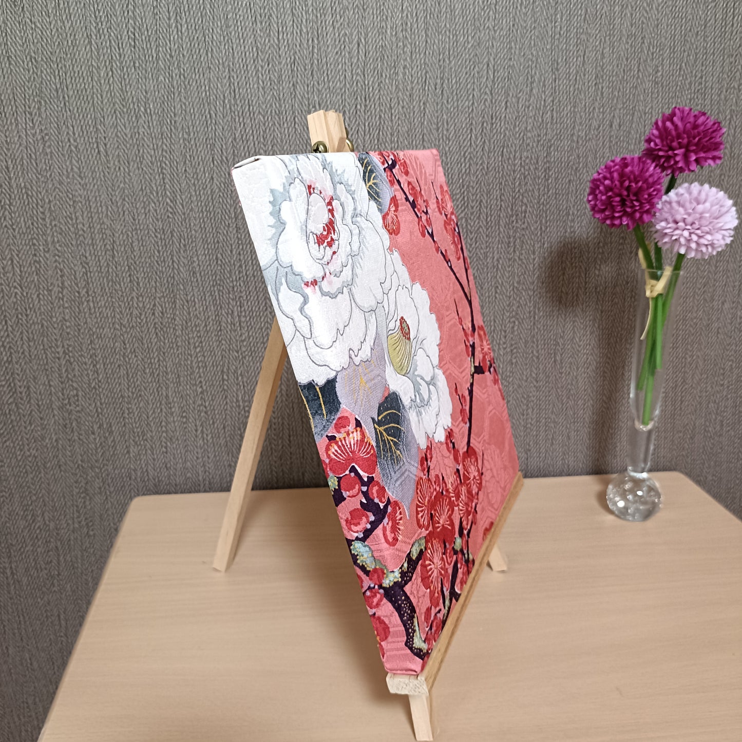 KIMONO Wall Art-Vintage Fabric Panel Set