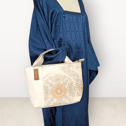 Handcrafted  KIMONO OBI Tote Bag-Recrafted Vintage Silk Artistry