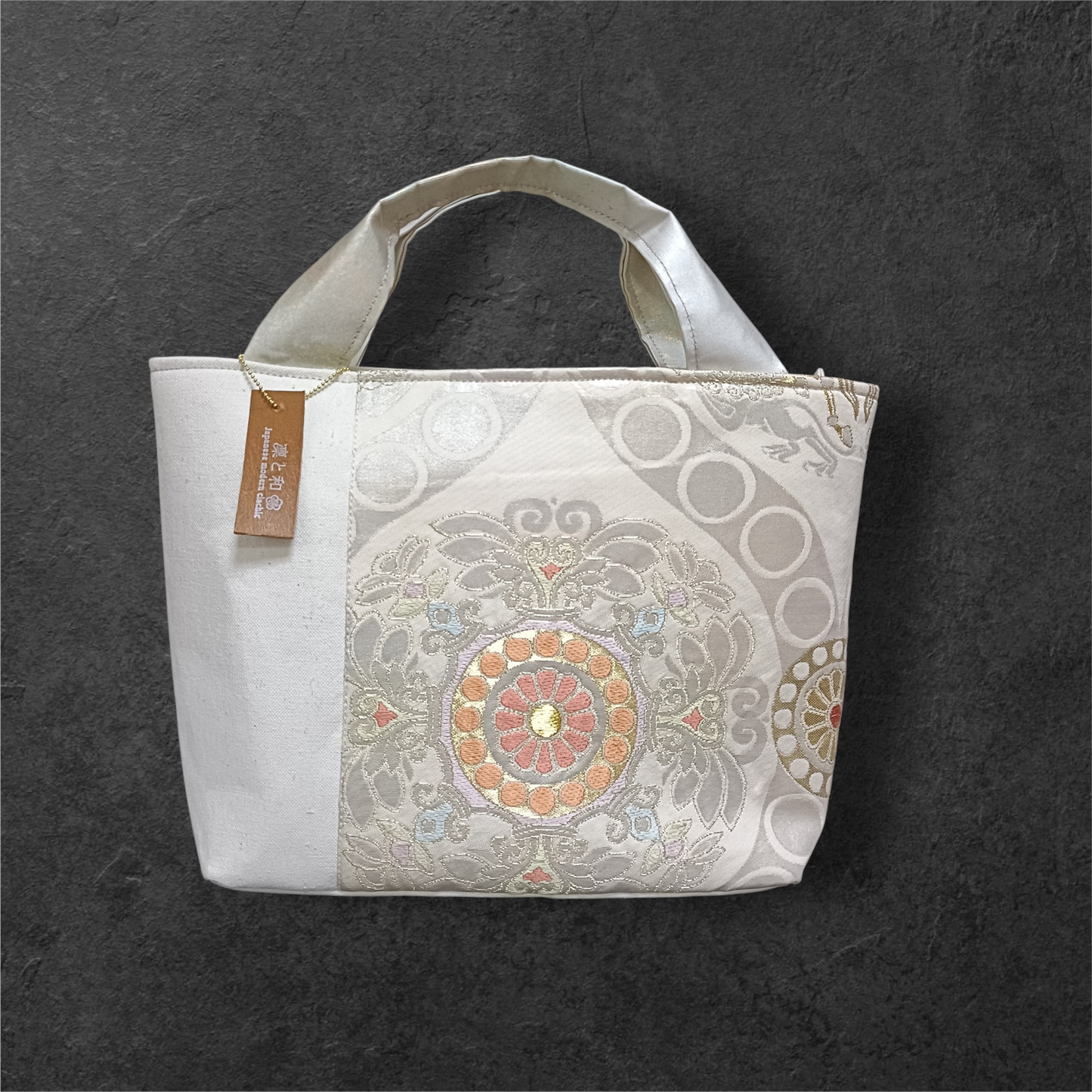 Handcrafted  KIMONO OBI Tote Bag-Recrafted Vintage Silk Artistry
