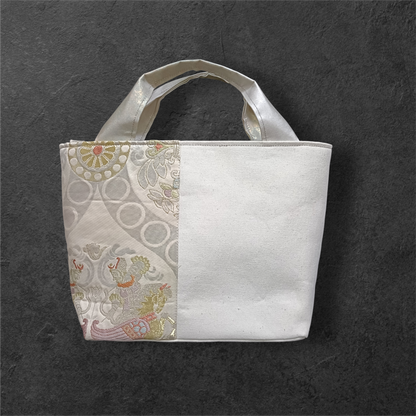 Handcrafted  KIMONO OBI Tote Bag-Recrafted Vintage Silk Artistry