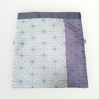 Lavender KIMONO OBI３-way Clutch Bag ASANOHA Pattern