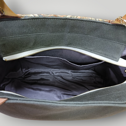 Limited edition: Leather Handle × Exclusive Luxury KIMONO Obi Tote Bag