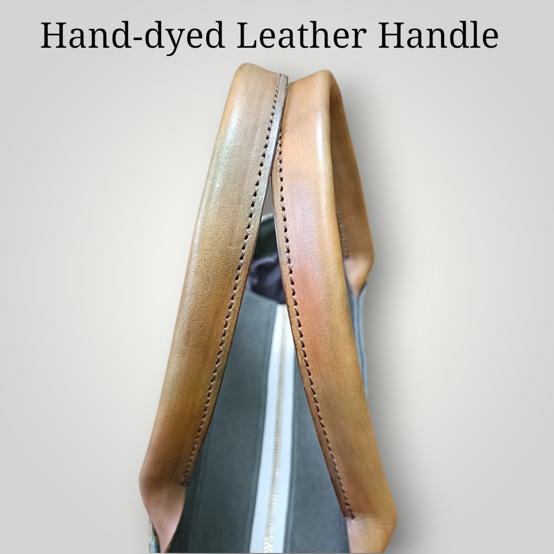 Limited edition: Leather Handle × Exclusive Luxury KIMONO Obi Tote Bag