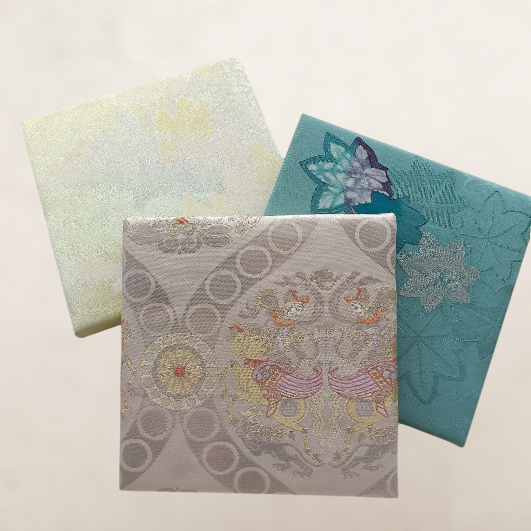 KIMONO Wall Art - Vintage Fabric Panel Set