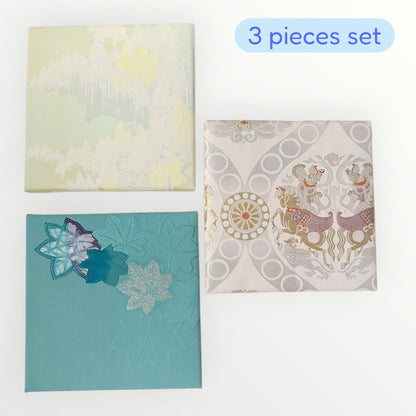 KIMONO Wall Art - Vintage Fabric Panel Set