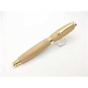 銘木材 万年筆/文房具 【栗こぶ杢 くり】 日本製 中太字 文具 オフィス用品 ステーショナリー