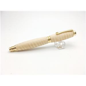 銘木材 万年筆/文房具 【栃ちじみ杢 とち】 日本製 中太字 文具 オフィス用品 ステーショナリー