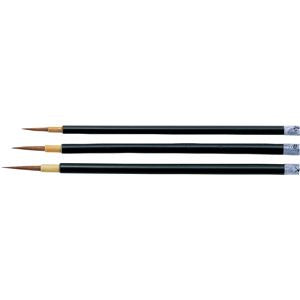 (まとめ)アーテック 日本画筆/描画用具 【面相筆 中】 イタチ毛 【×10セット】