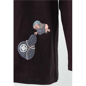 語れる立体和柄ロングTシャツ S-1979／瓢箪とっくり S(NP)