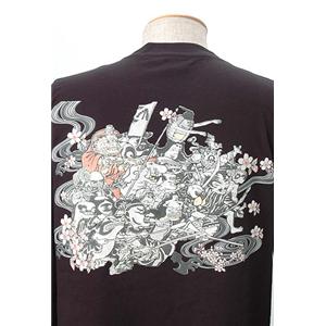 語れる立体和柄ロングTシャツ S-1966／桜百鬼夜行 M(NP)