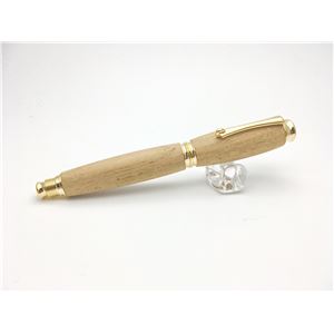 銘木材 万年筆/文房具 【栗こぶ杢 くり】 日本製 中太字 文具 オフィス用品 ステーショナリー