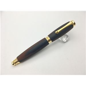 銘木材 万年筆/文房具 【黒檀 こくたん】 日本製 中太字 文具 オフィス用品 ステーショナリー