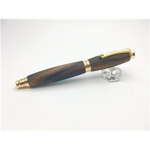 銘木材 万年筆/文房具 【黒柿 くろがき】 日本製 中太字 文具 オフィス用品 ステーショナリー
