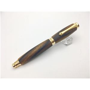 銘木材 万年筆/文房具 【黒柿 くろがき】 日本製 中太字 文具 オフィス用品 ステーショナリー