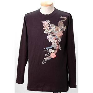 語れる立体和柄ロングTシャツ S-1976／花虎 LL(NP)
