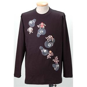 語れる立体和柄ロングTシャツ S-1979／瓢箪とっくり L(NP)
