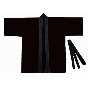 (まとめ)アーテック カラー不織布はっぴ/法被 【大人用 Lサイズ】 ブラック(黒) 【×15セット】