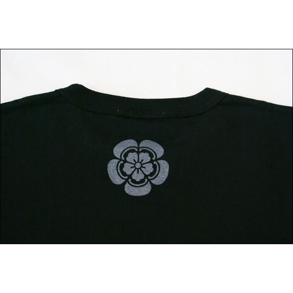 戦国武将Tシャツ 【織田信長 第2弾】 XLサイズ 半袖 ブラック(黒) 〔メンズ 大きいサイズ Uネック おもしろ〕
