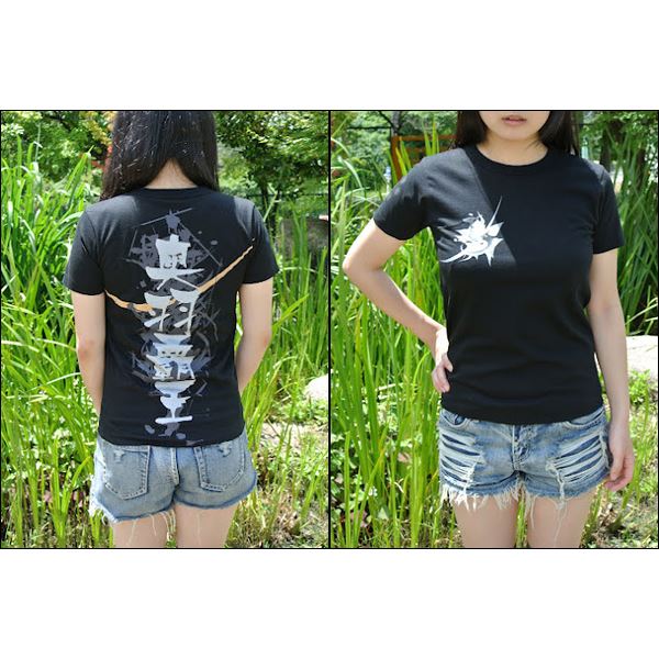 戦国武将Tシャツ 【伊達政宗 奥羽覇王】 Sサイズ 半袖 ブラック(黒) 〔Uネック おもしろ〕